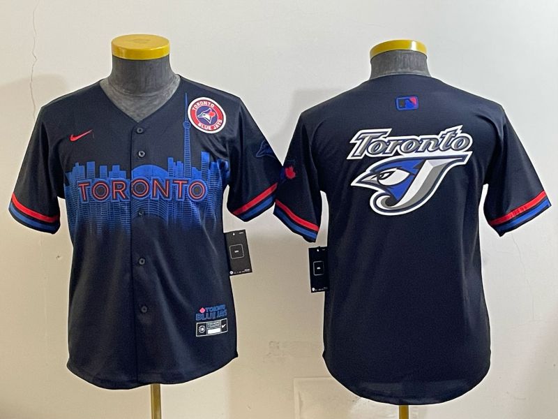 Youth 2025 Toronto Blue Jays Blank black Joint Name Nike MLB Jersey 019->youth mlb jersey->Youth Jersey